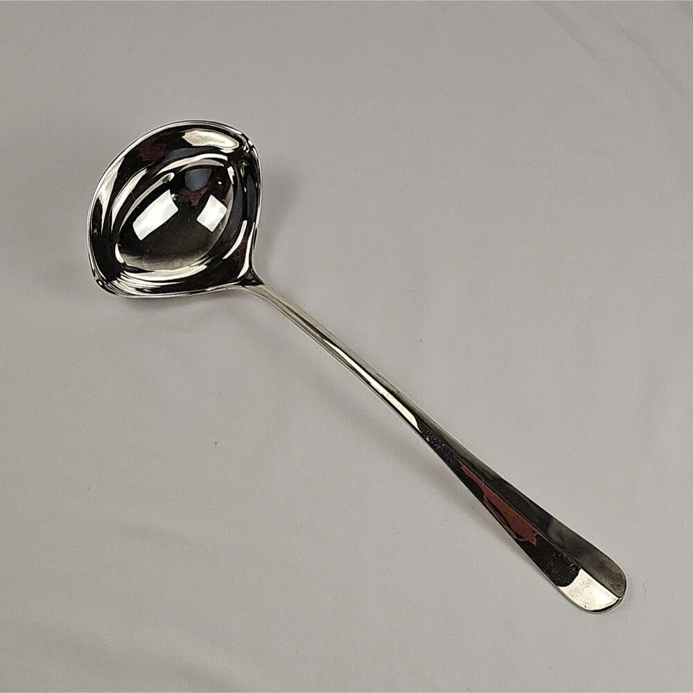 Vintage Silver Plate Serving Ladle Large Soup Gravy Punch Ladle Unbranded